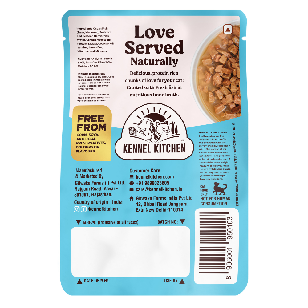 Kennel Kitchen Fish Gravy All Life Stage Wet Food, Scoopy Lavender Natural Brown Sand Cat Litter Combo image 10