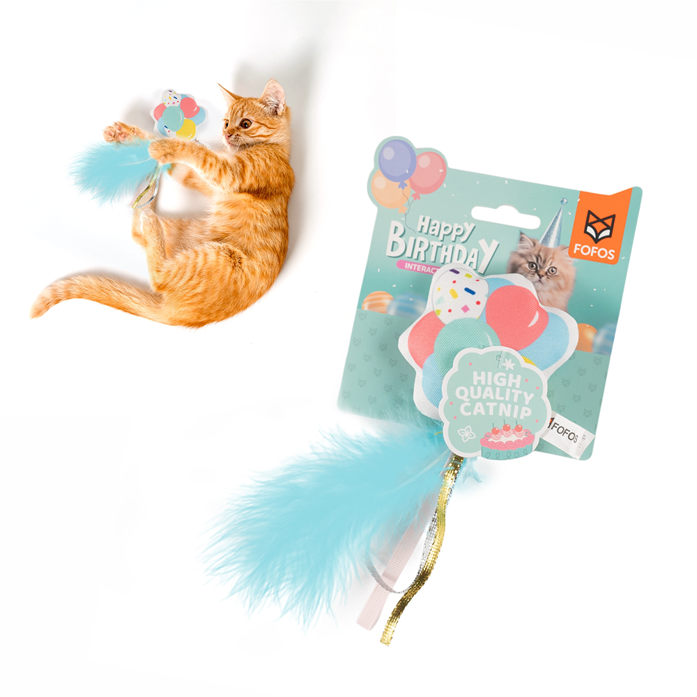 Barkbutler x Fofos Birthday Balloon Catnip Toy for Cats image 1