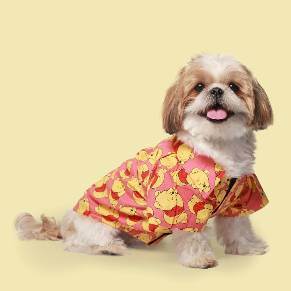 Pet Set Go Pooh Cotton Shirt for Dogs (Red)
