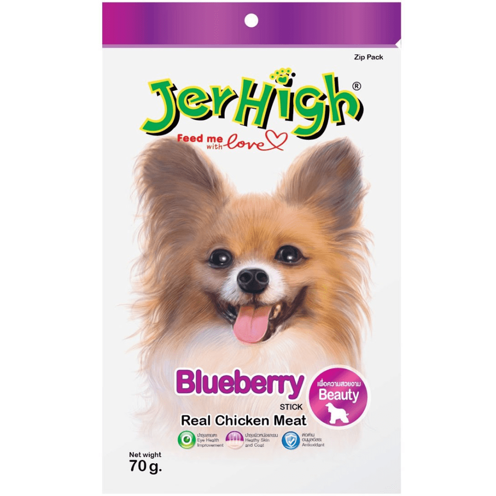 JerHigh Chicken Blueberry And  Chicken Strawberry Dog Treats Combo image 2