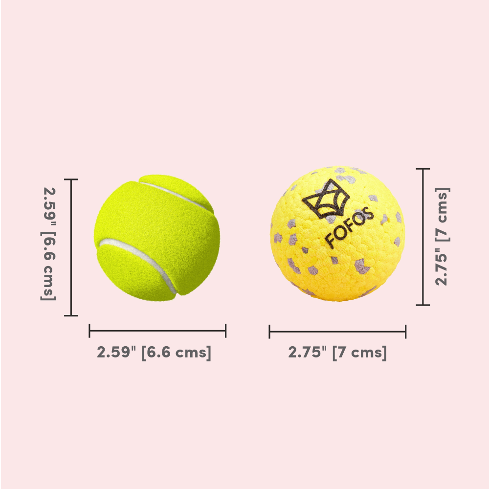 Barkbutler x Fofos Super Bounce Chew Ball for Dogs (Yellow) | For Aggressive Chewers image 3
