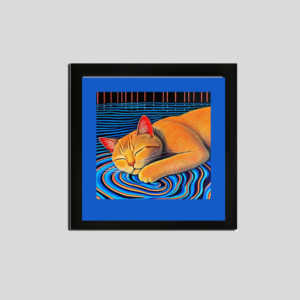 EverythingBoho Cat Dreams Wall Art (Black)