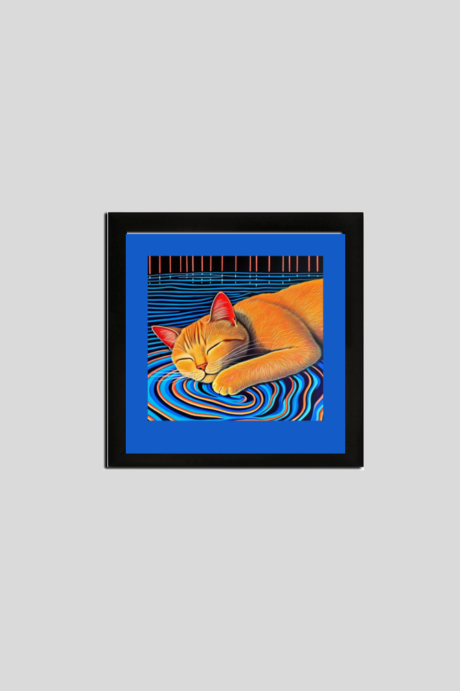 EverythingBoho Cat Dreams Wall Art (Black) image 1