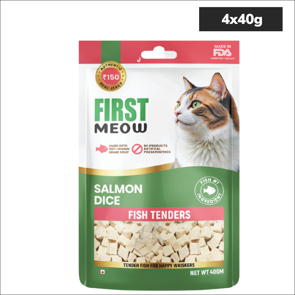 First Meow Salmon Dice Cat Treat image 3