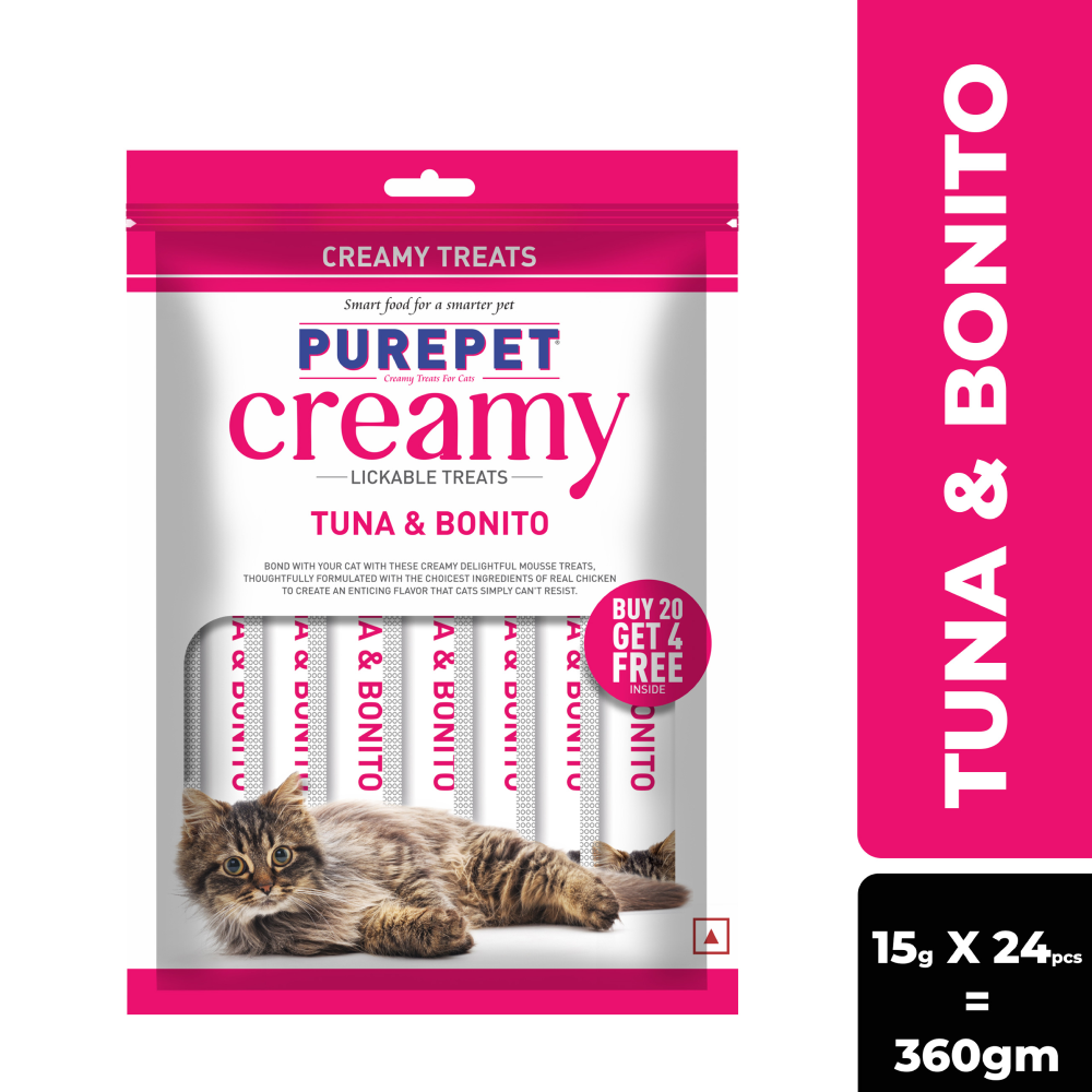 Purepet Tuna and Bonito Lickable Creamy Treats for Cats image 10
