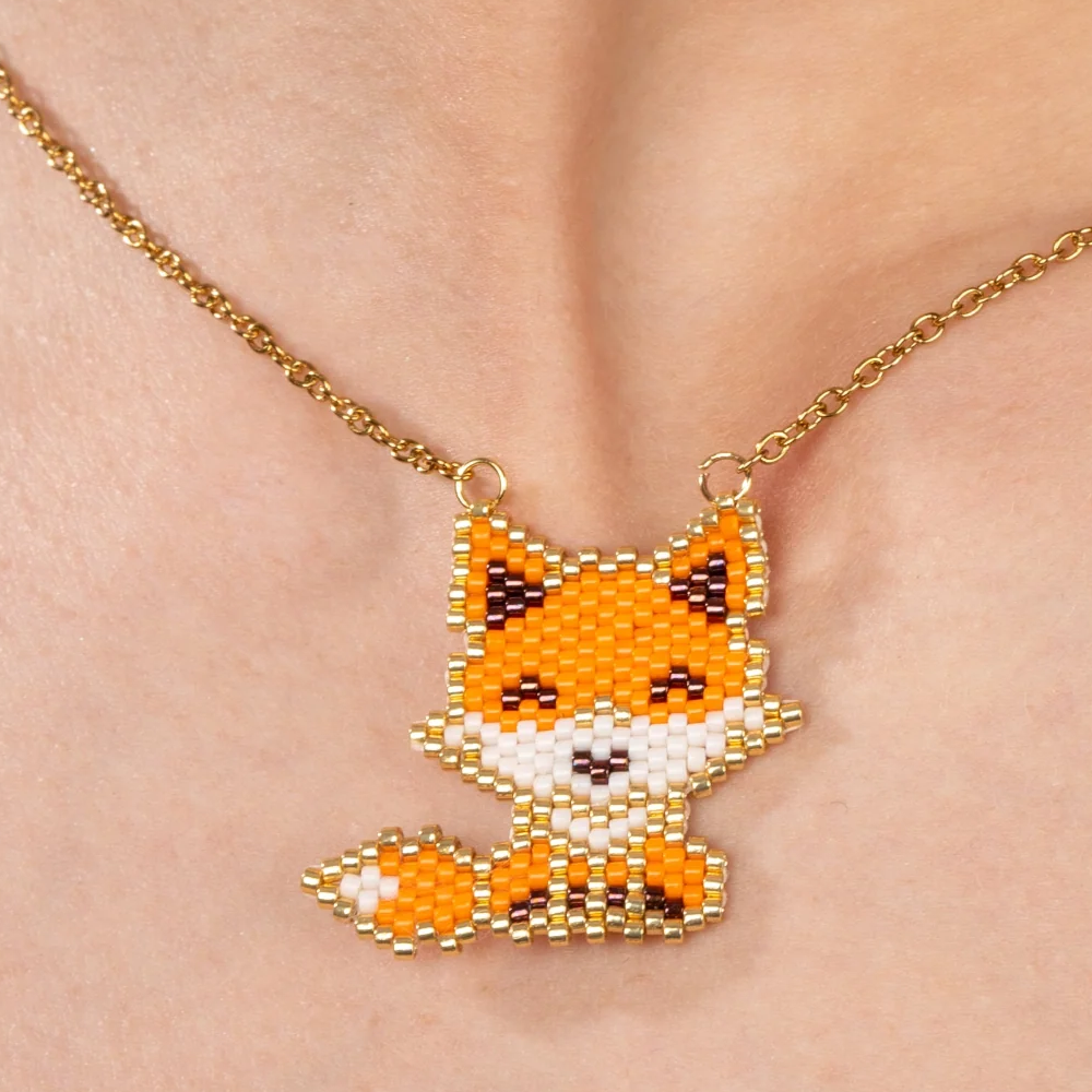 Jenni & Janki Handcrafted Miyuki Fox Necklace image 2