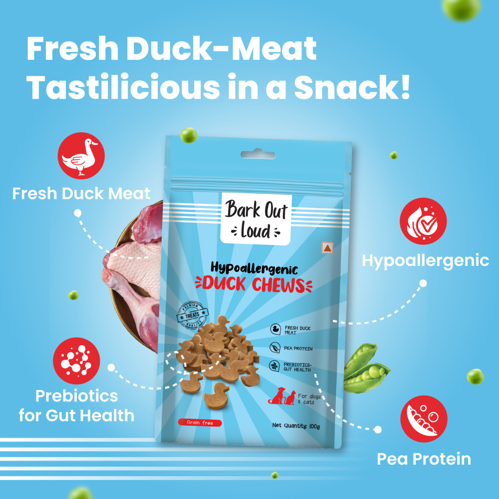 Bark Out Loud Hypoallergenic Duck Meat Treats for Cats and Dogs image 2