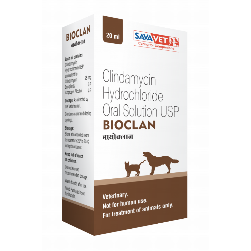 Savavet Bioclan (Clindamycin) Oral Solution for Dogs and Cats (20ml) image 2