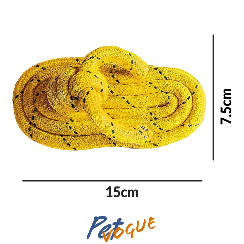 Pet Vogue Sandal Shaped Rope Toy for Dogs | For Medium Chewers (Yellow) image 3