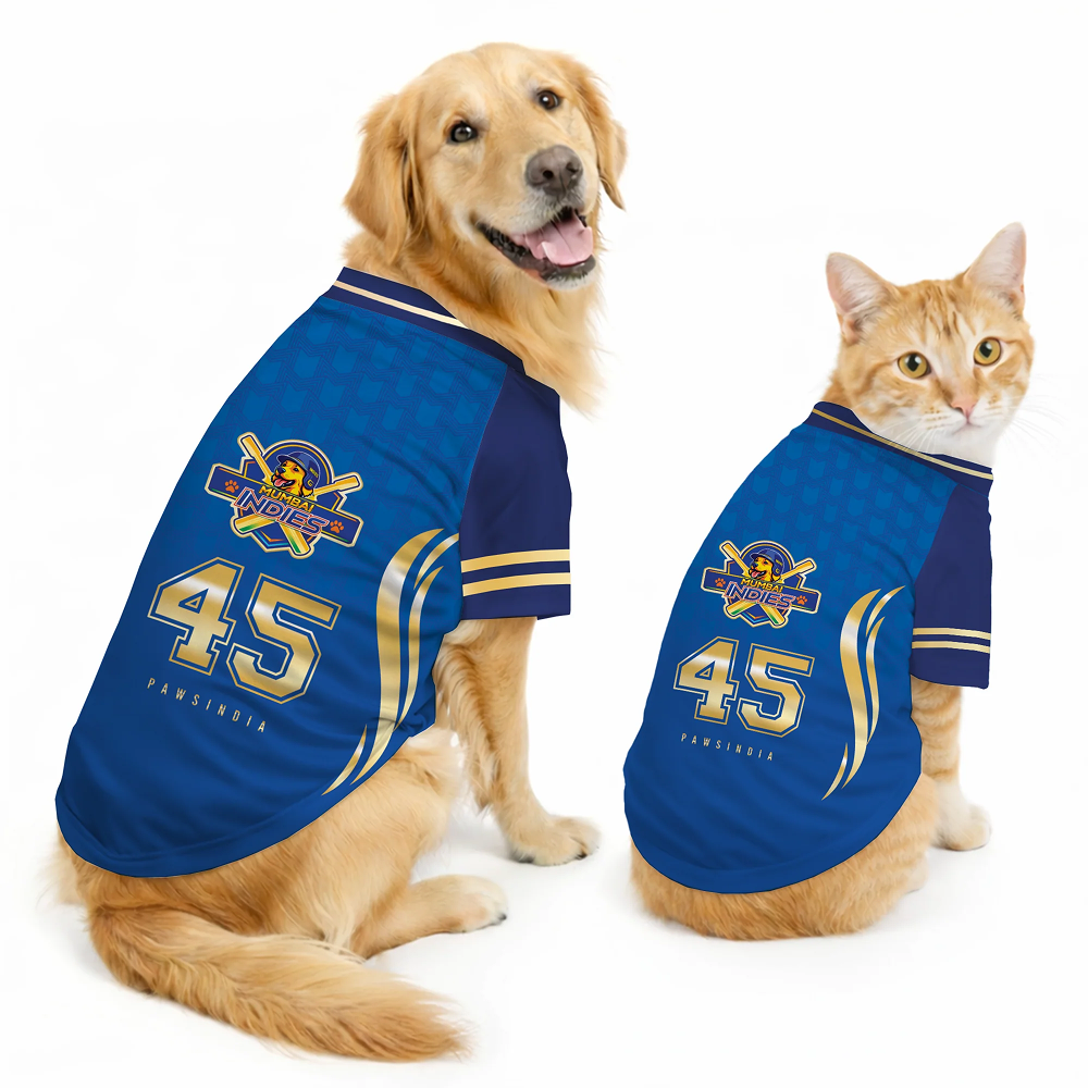 Pawsindia Mumbai Indies T20 Pets Premier League Jersey for Cats | Indian Pet League