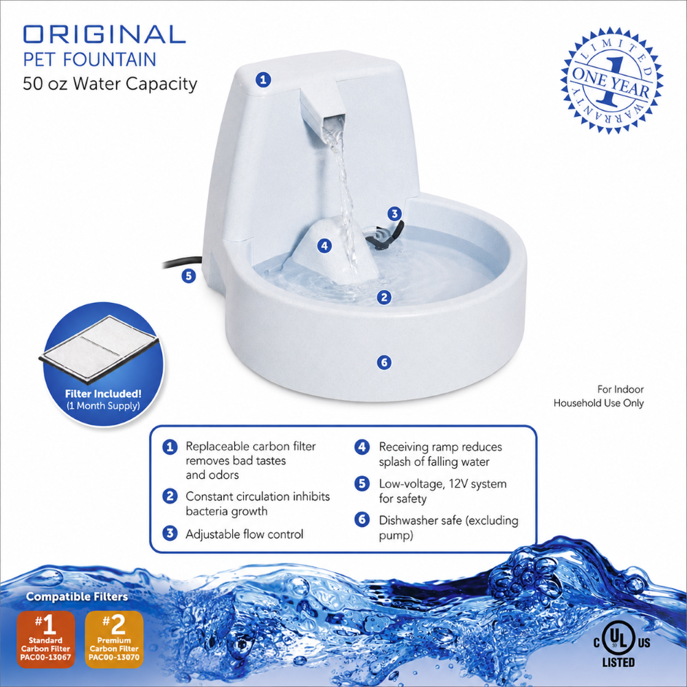 PetSafe Drinkwell Original Pet Fountain for Dogs and Cats image 3