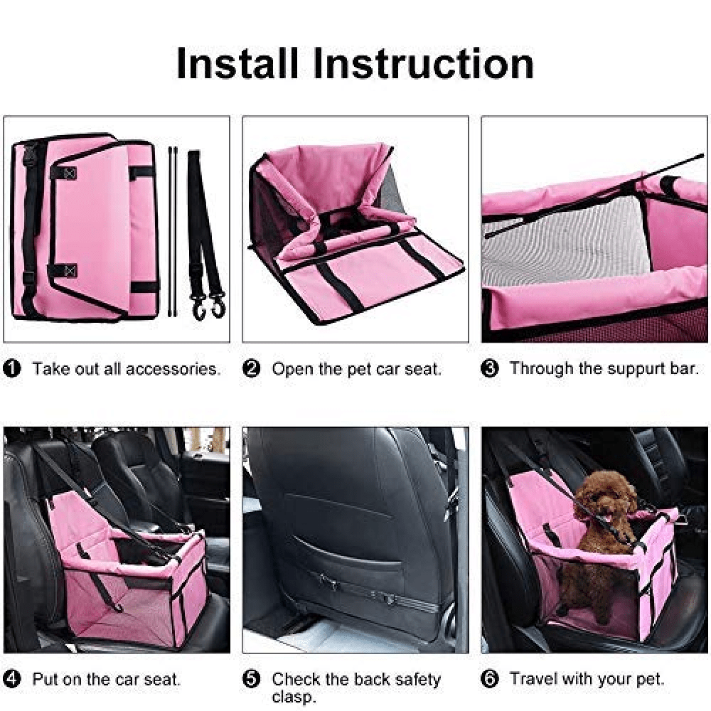 Emily Pets Car Carrier for Dogs and Cats (Pink) image 2