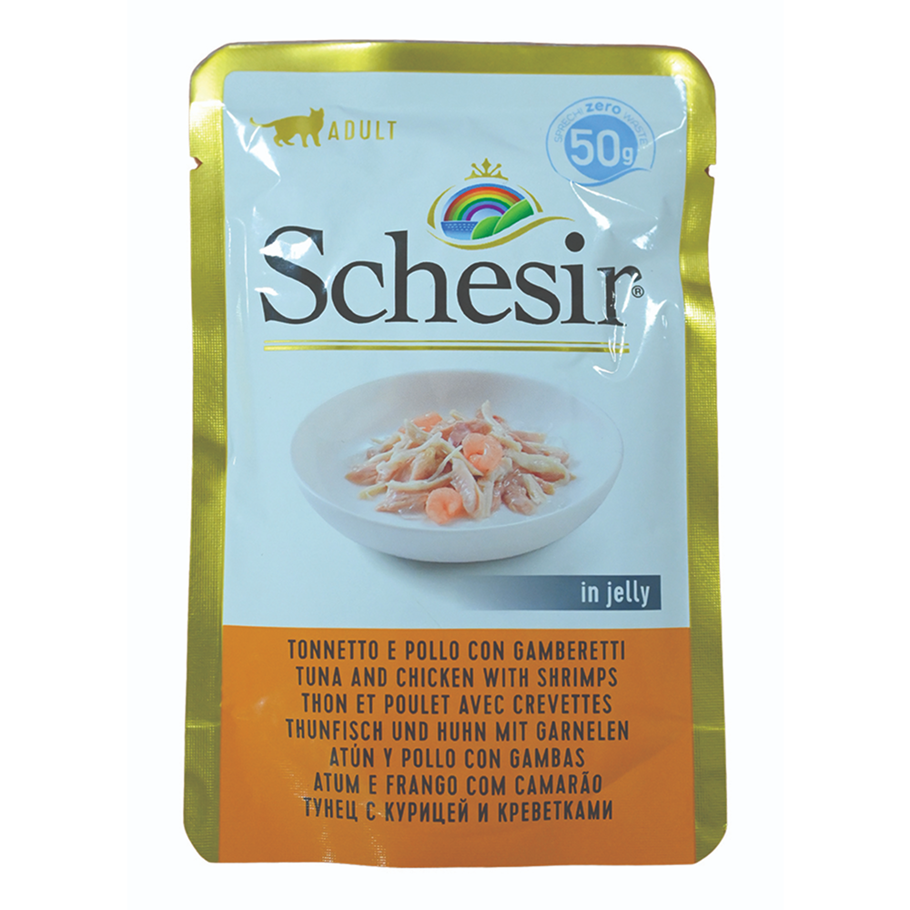 Schesir Tuna Chicken & Shrimp With Rice in Jelly Cat Wet Food