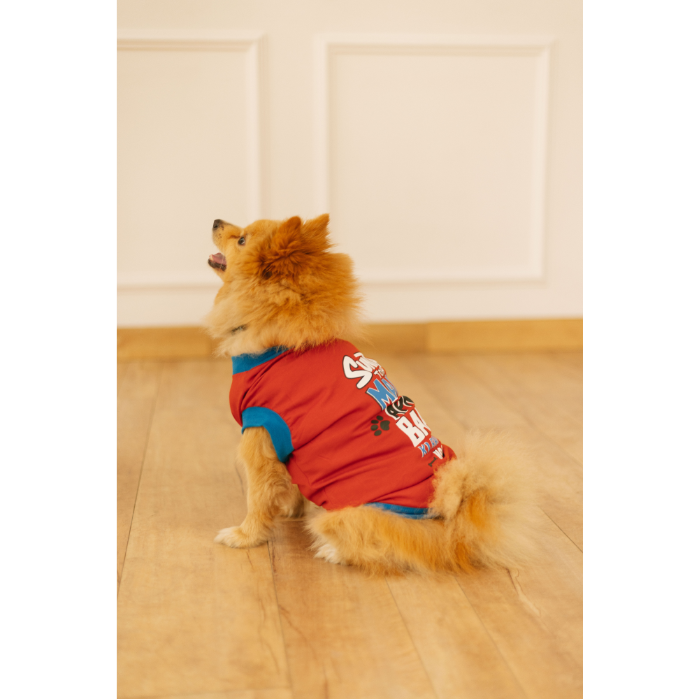 Pet Set Go Sunta Toh Mein Baap Ki Nahi T-shirt (Red) image 9