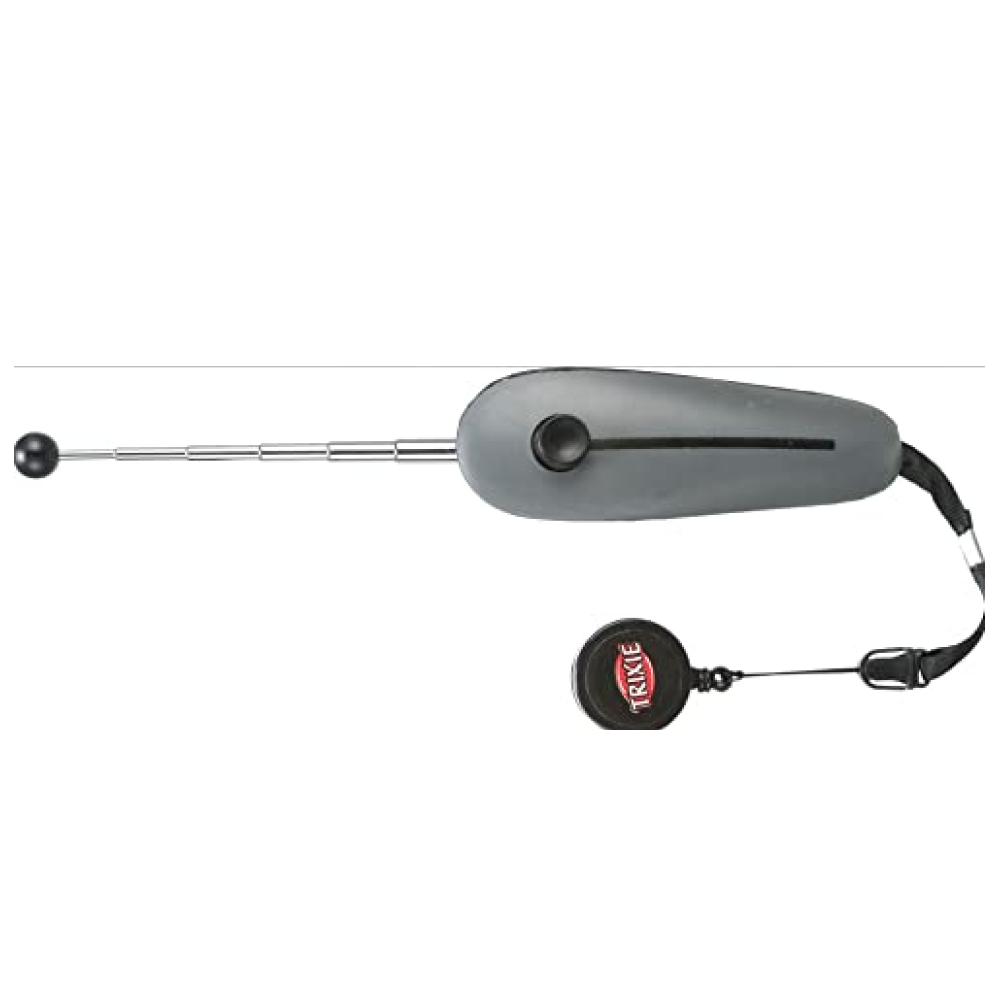 Trixie Target Stick with Clicker Button Retractable Toy for Dogs and Cats (Grey) image 2