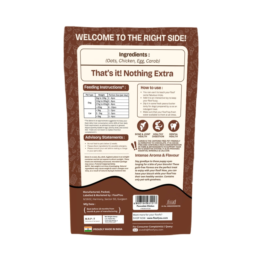 Floofyou Pawcolate Chicken Chocolate Safe Oven Baked Cookie Dog and Cat Treats image 4