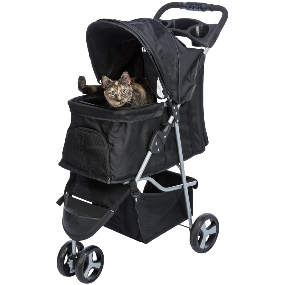 Trixie Nylon Buggy Stroller for Dogs and Cats (Black) image 6