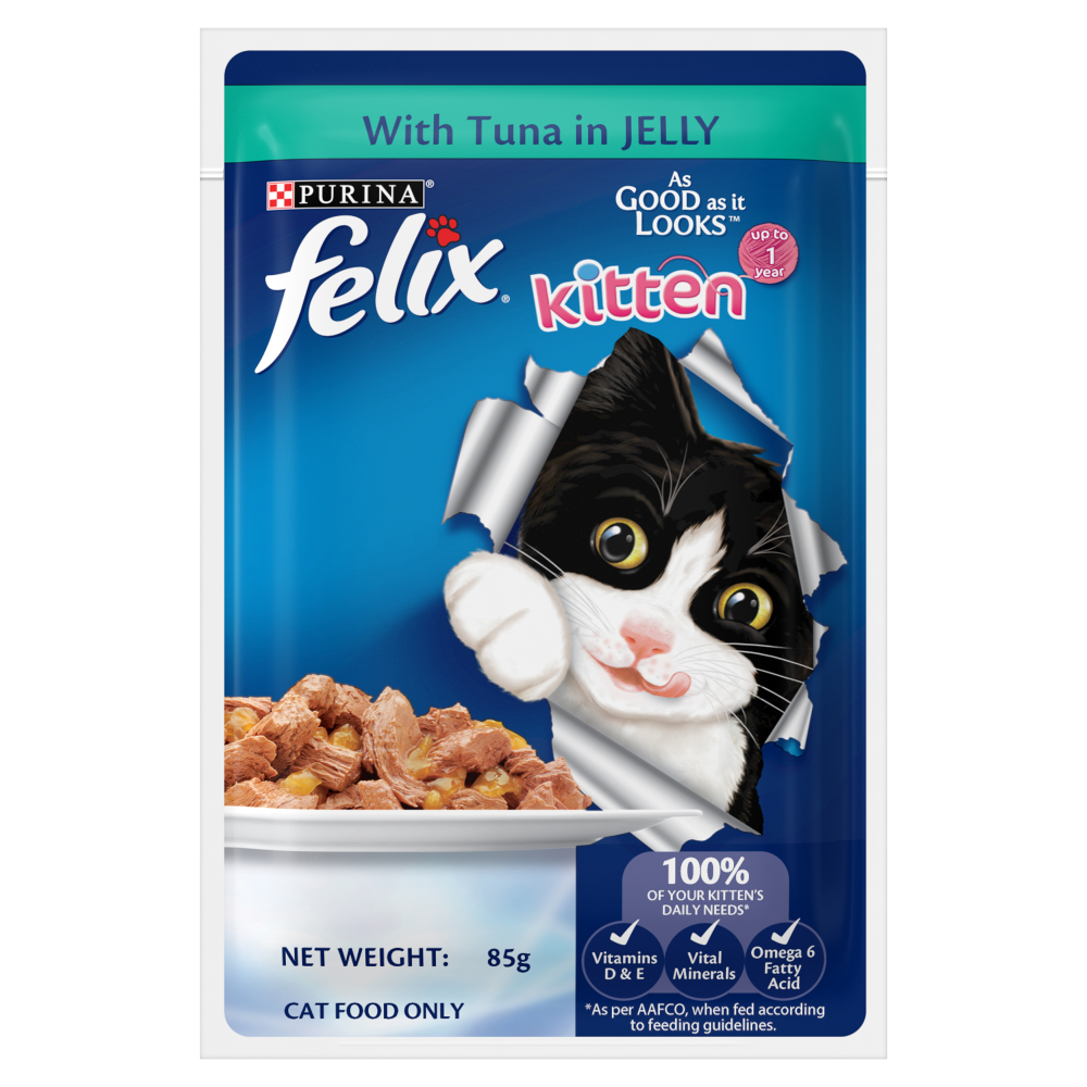 Purina Felix with Tuna in Jelly Complete and Balanced Kitten Wet Food image 8