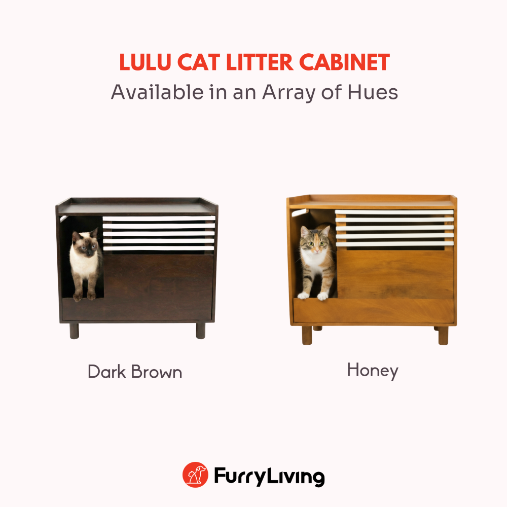 FurryLiving Lulu Litter Cabinet for Cats (Honey) image 5