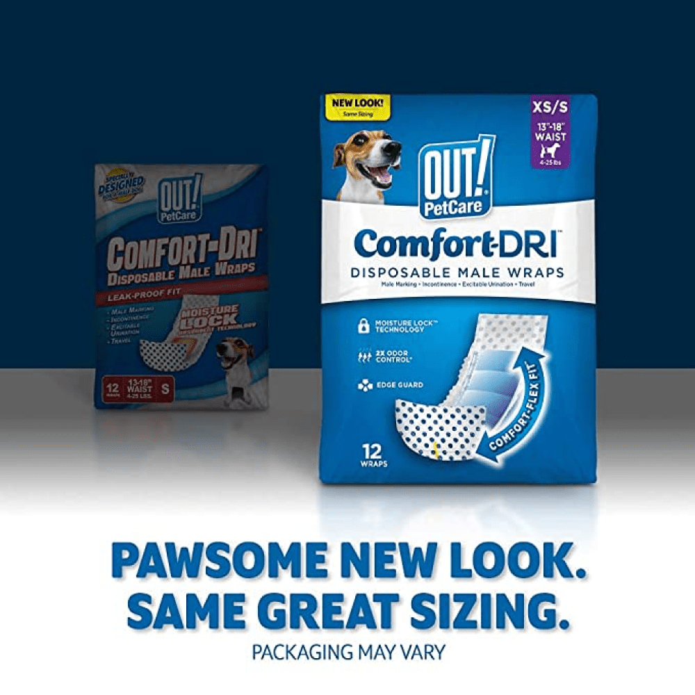 OUT! Disposable Diapers for Male Dog (33x46cm) image 3