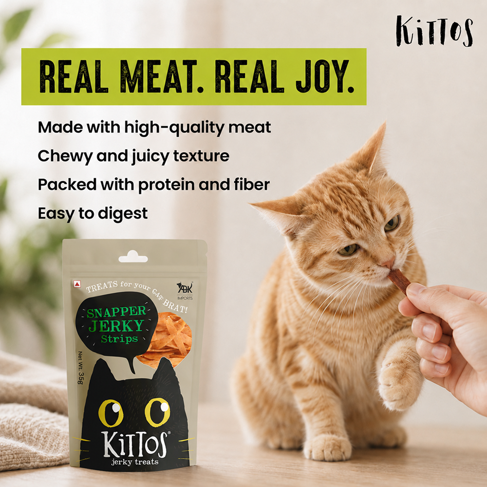Kittos Purr Fect Snapper Jerky Strips Cat Treats image 3