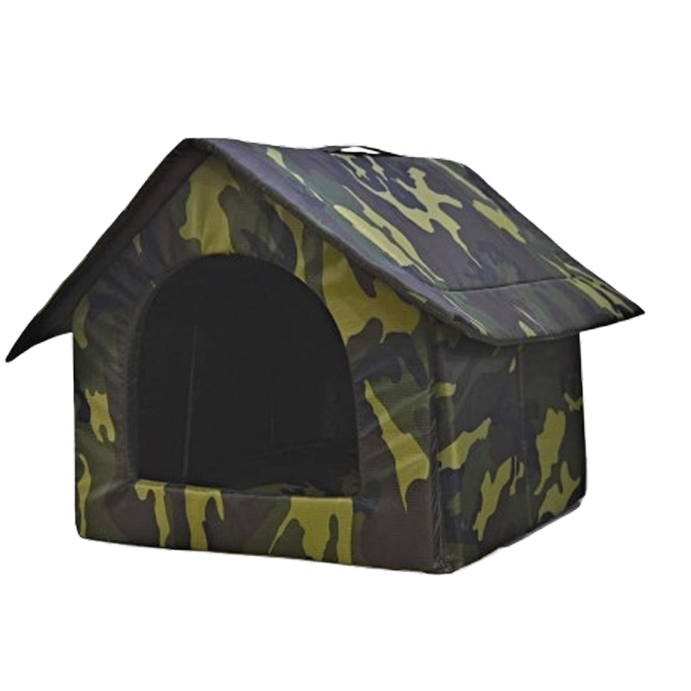 Fluffy's Petslover Luxurious Foldable Tent For Dogs and Cats (Army Print)
