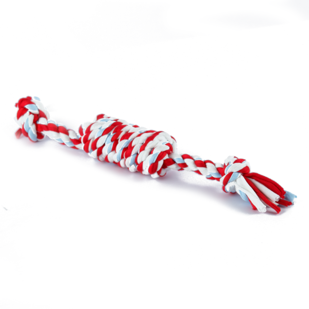 Trixie Playing Rope with Knots Toy for Dogs (White/Red) image 3