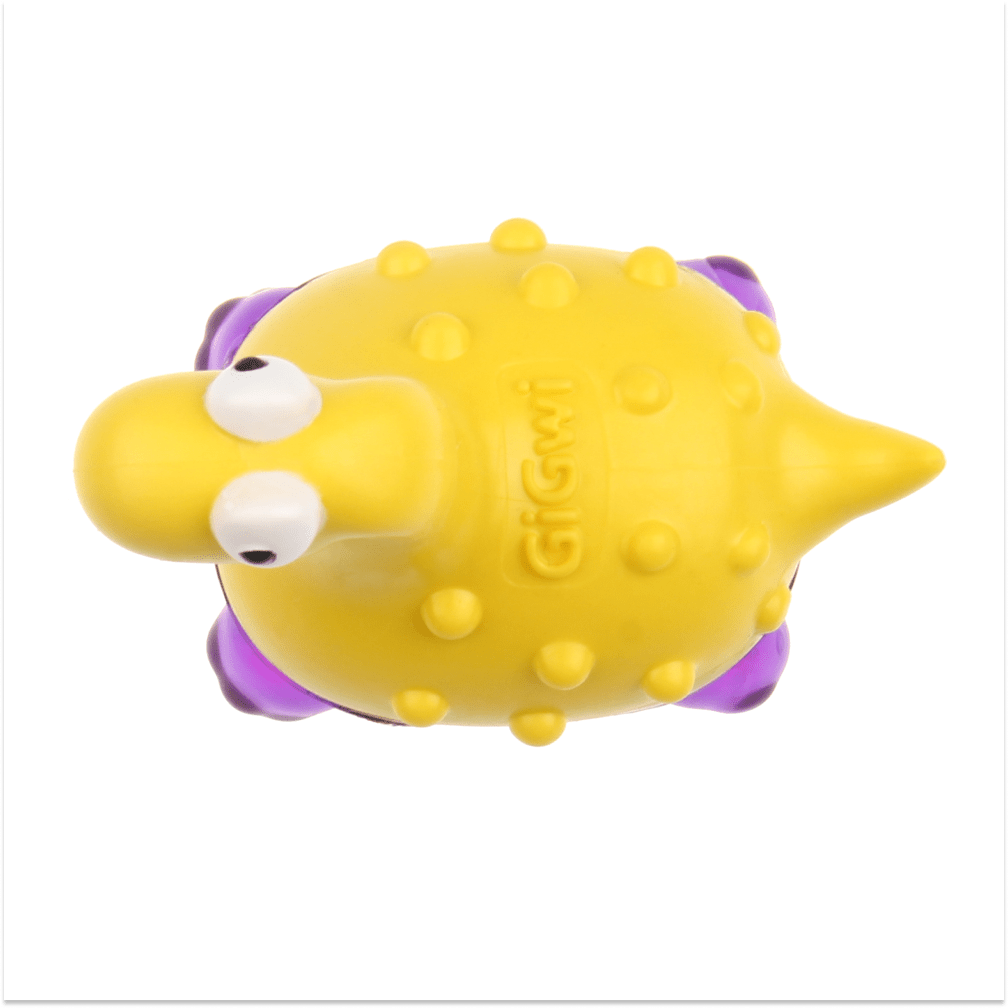 GiGwi Suppa Puppa Dino Toy for Dogs (Yellow & Purple) image 8