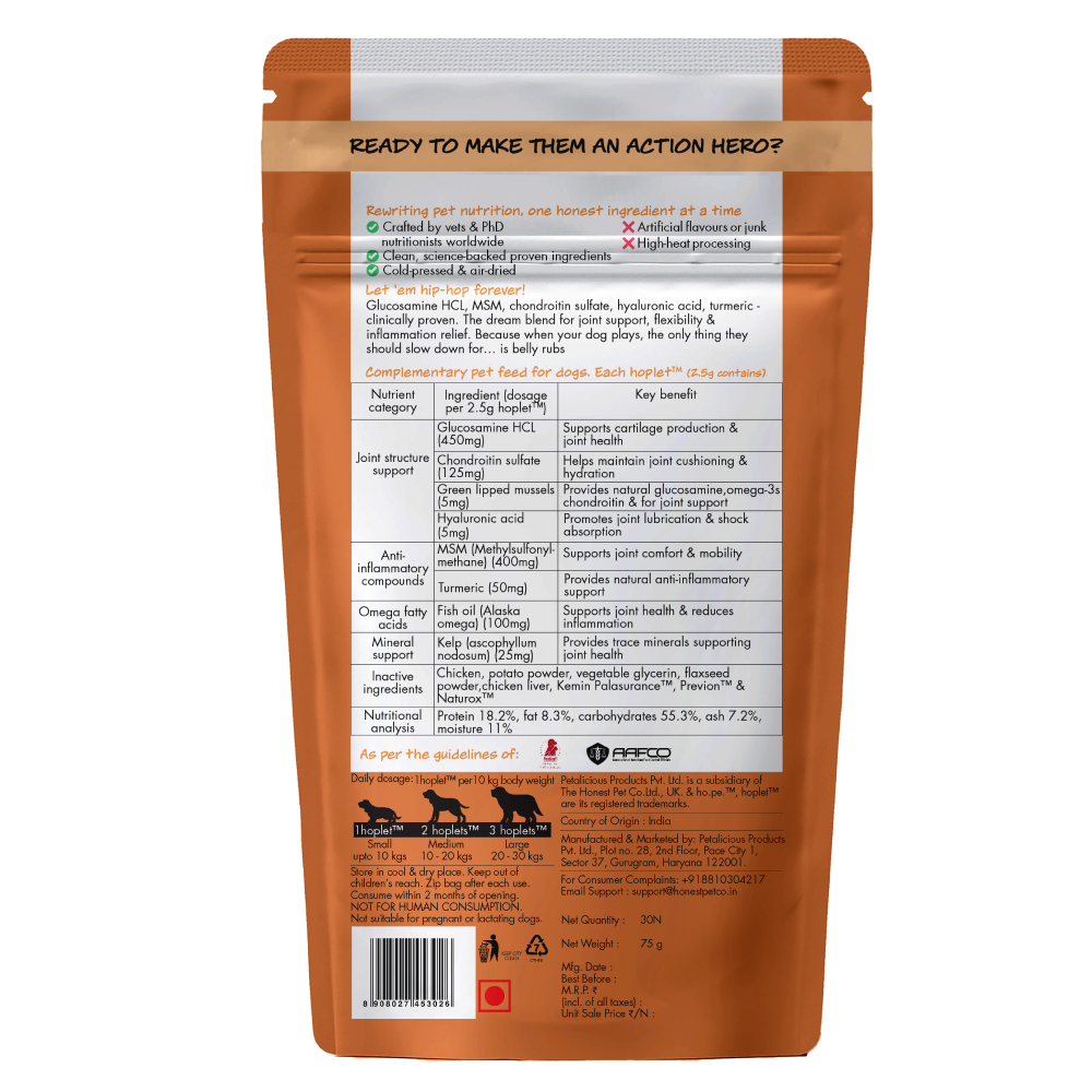 Hope Chicken Flavoured Hip and Joint Health Supplement for Dogs image 6