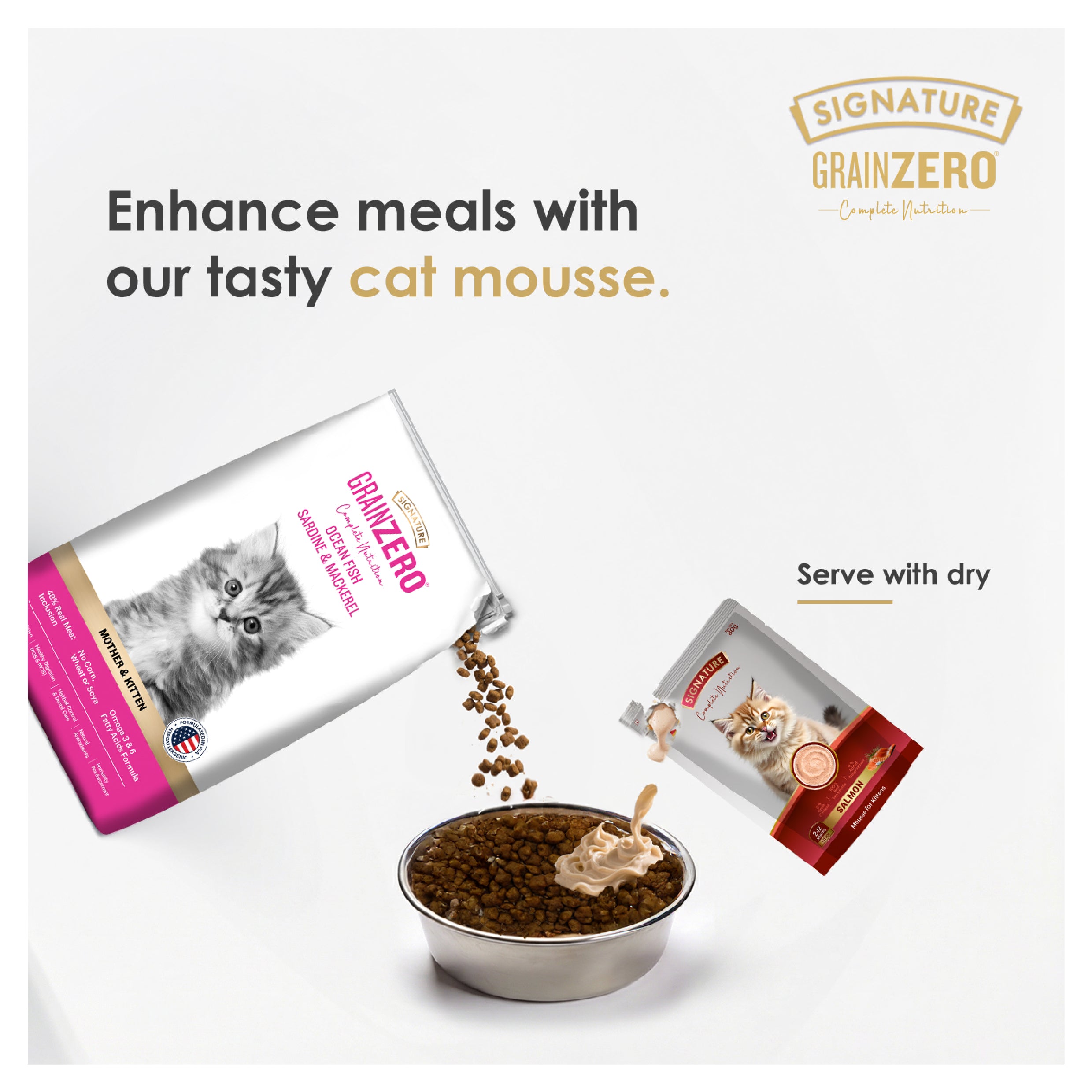 Signature Grain Zero Salmon Mousse Kitten Cat Wet Food image 5