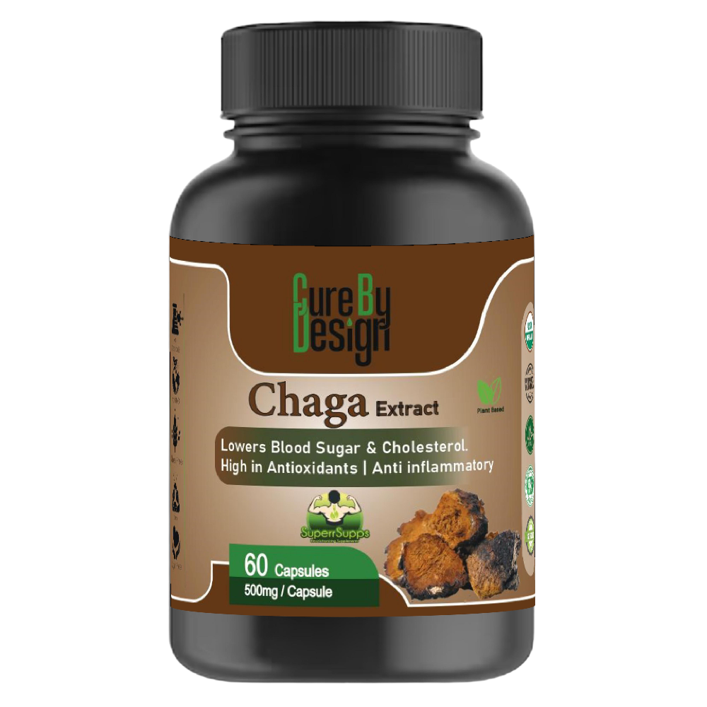 FG-Cure By Design Chaga Mushroom Capsules for Dogs and Cats