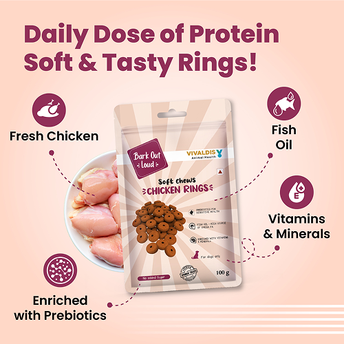 Bark Out Loud Chicken Rings Soft Chews Dog Treats image 2