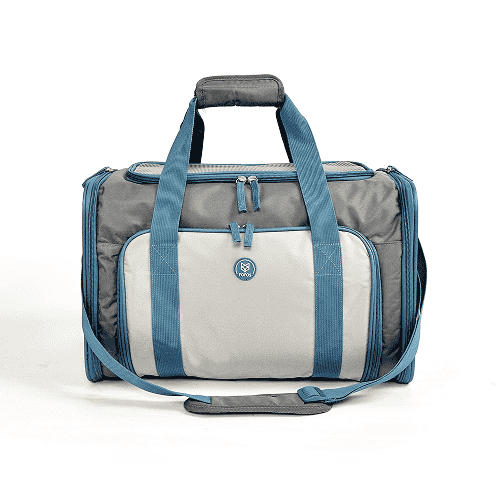 Barkbutler x Fofos Expandable Foldable Carrier for Dogs and Cats (Grey/Blue) image 5