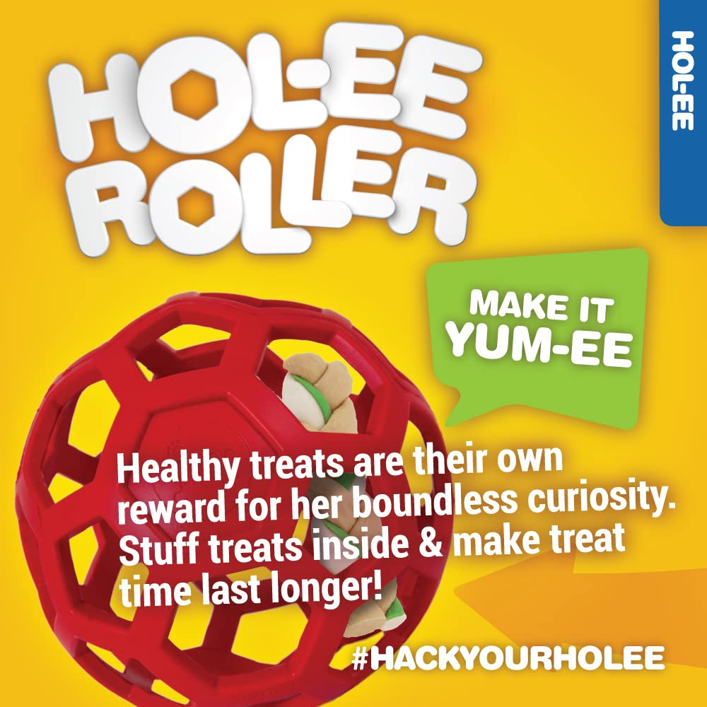 JW Hol Ee Giggler Roller Toy for Dogs (Red) image 3
