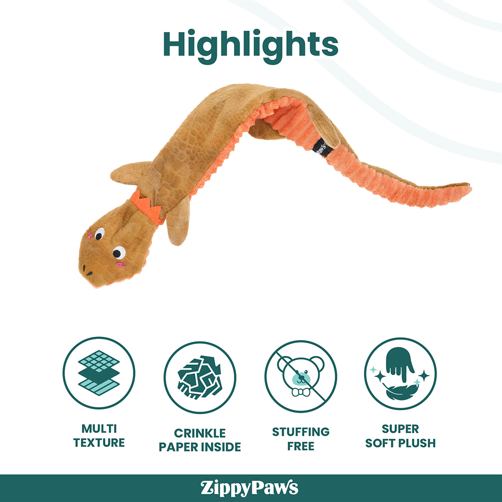 Zippy Paws Reptilez Bearded Dragon Rope Toy for Dogs image 3