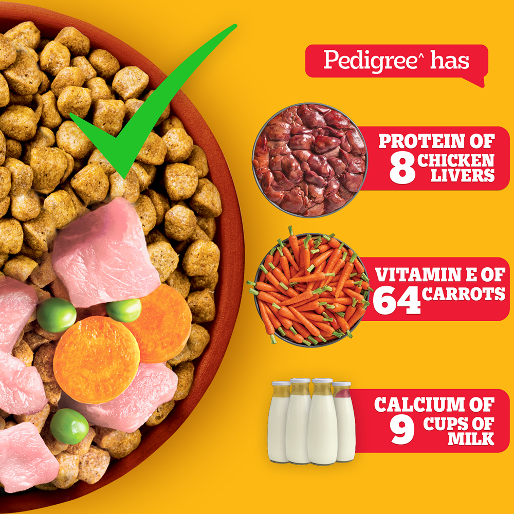 Pedigree Chicken and Vegetables Adult Dog Dry Food image 3