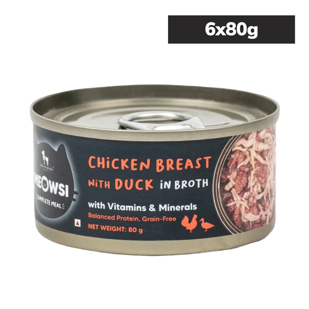 HUFT Meowsi Chicken Breast with Duck in Broth Canned Cat Wet Food image 2