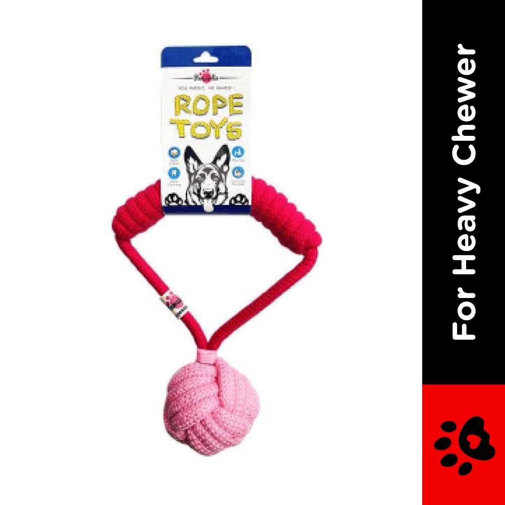 Pawsindia Tug of War Rope Toy for Dogs (Pink) image 2