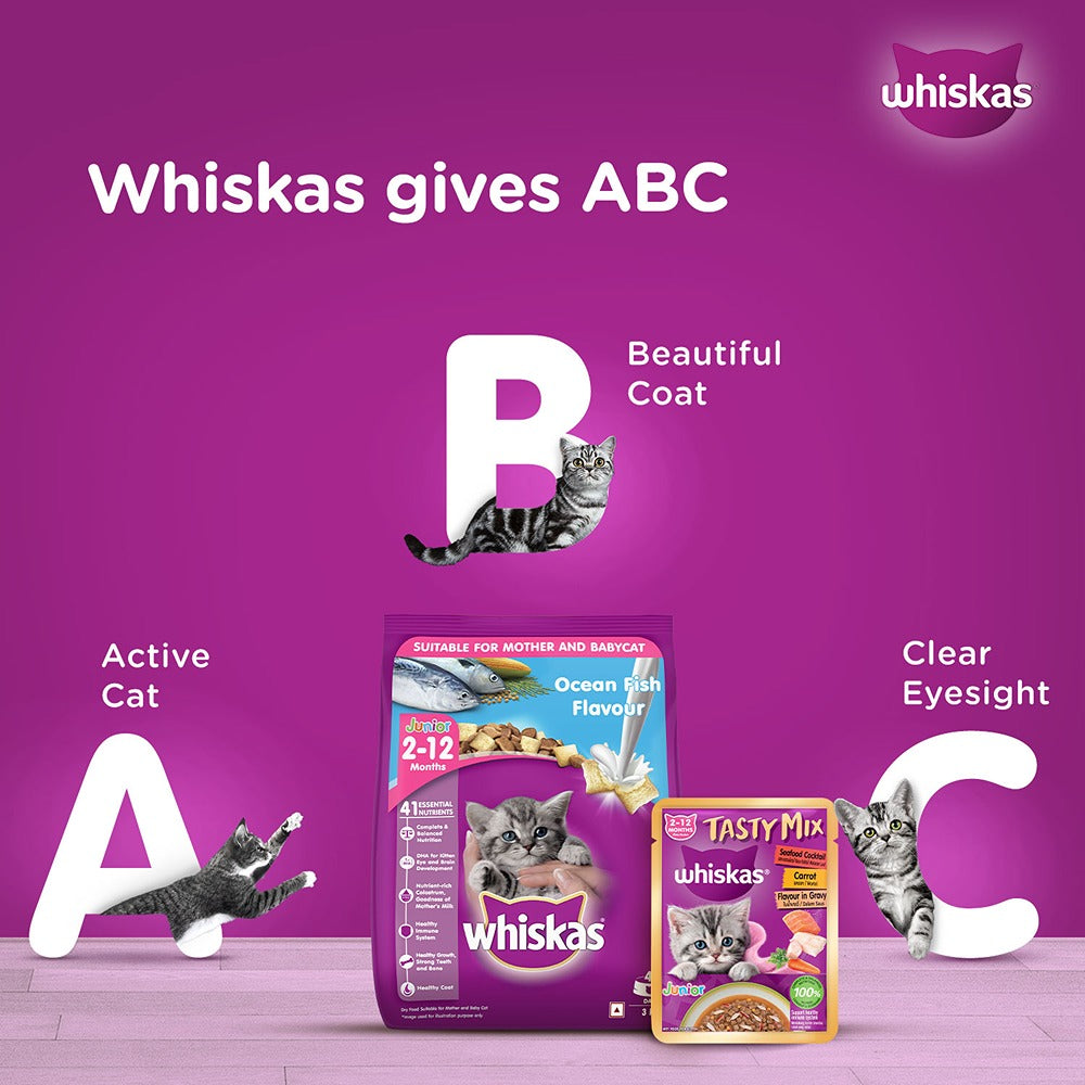 Whiskas Tasty Mix Seafood Cocktail Carrot Gravy Kitten Cat Wet Food image 7