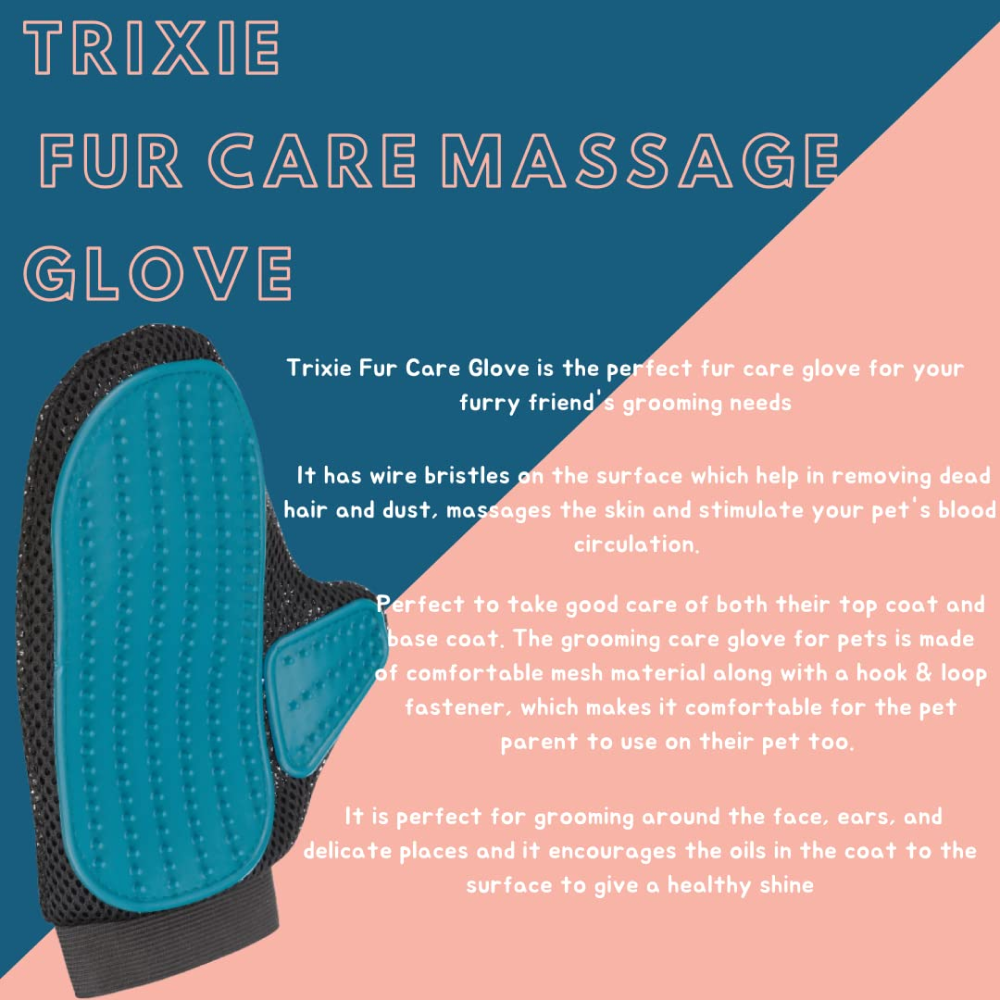 Trixie Fur Care Massage Glove for Dogs and Cats (18x24cm) image 2