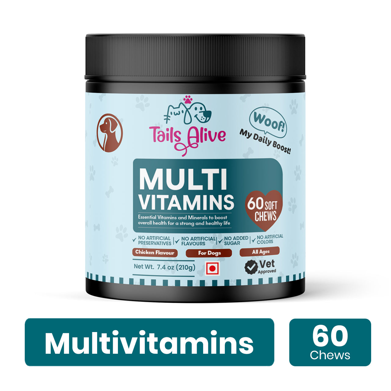 TailsAlive Chicken Flavour Multivitamin Soft Chews Supplement for Dogs image 7