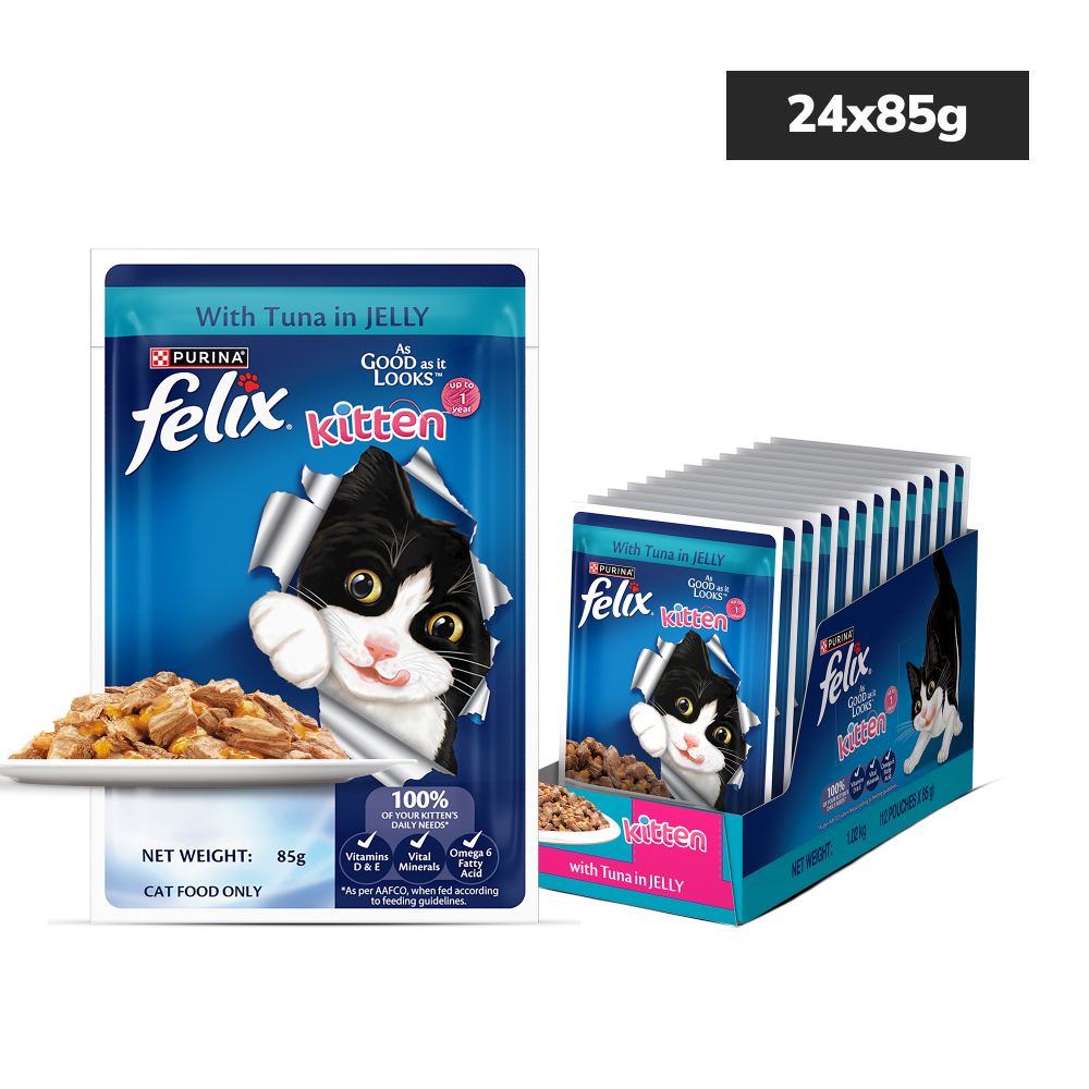 Purina Felix with Tuna in Jelly Complete and Balanced Kitten Wet Food image 10