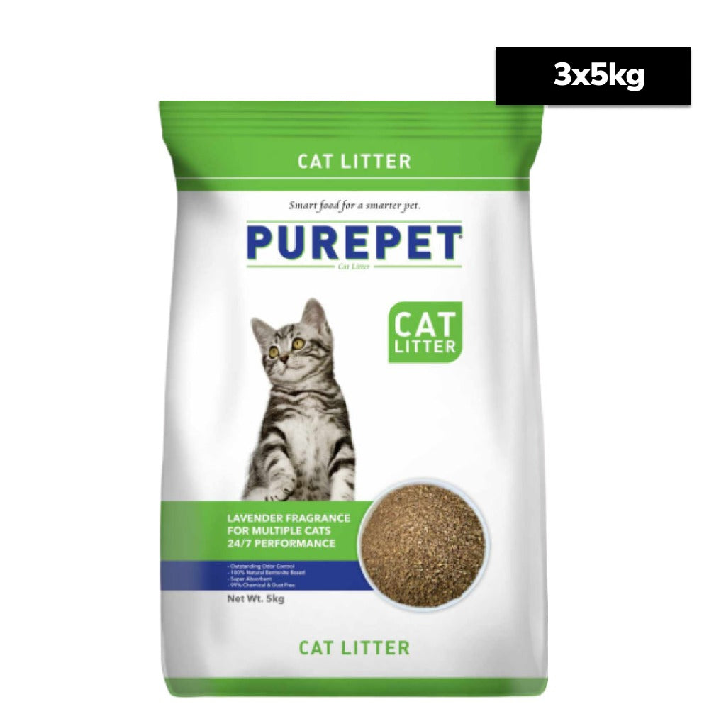 Purepet Lavender Scented Clumping Cat Litter image 2