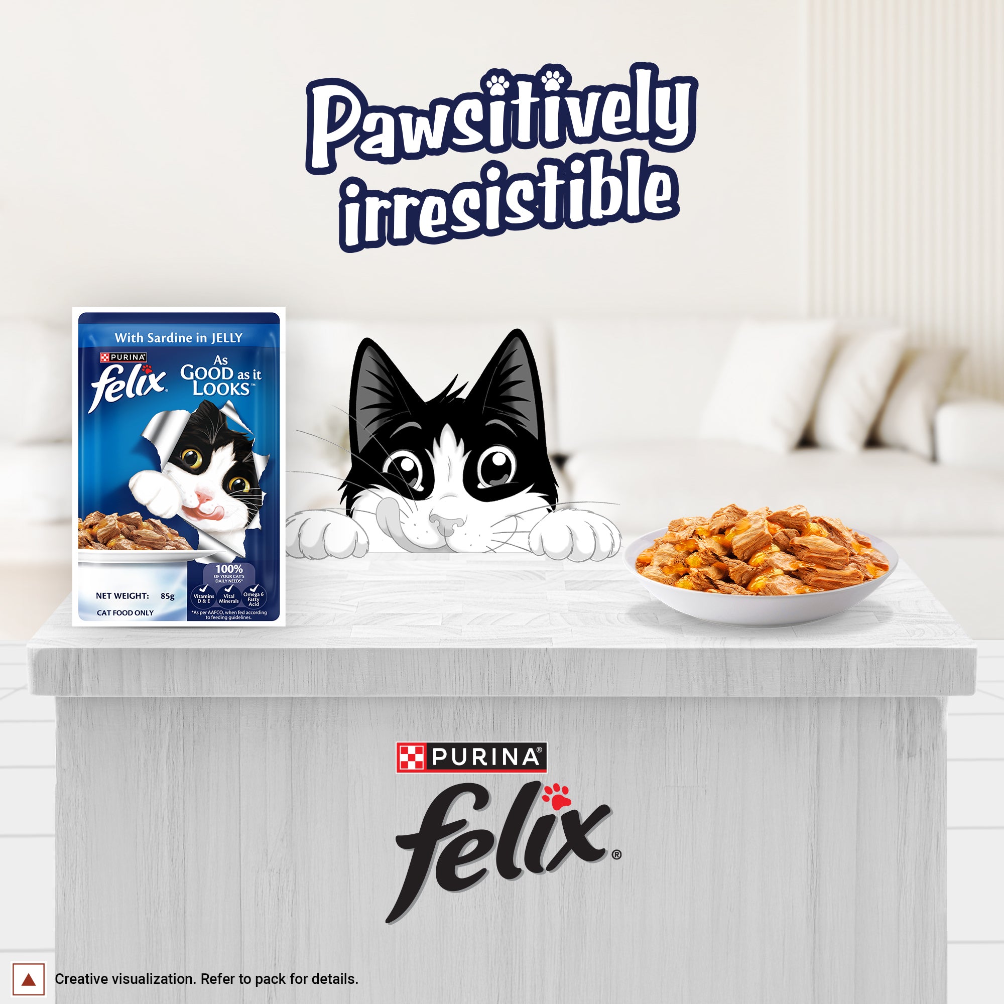 Purina Felix with Sardine in Jelly Complete and Balanced Adult Cat Wet Food image 7