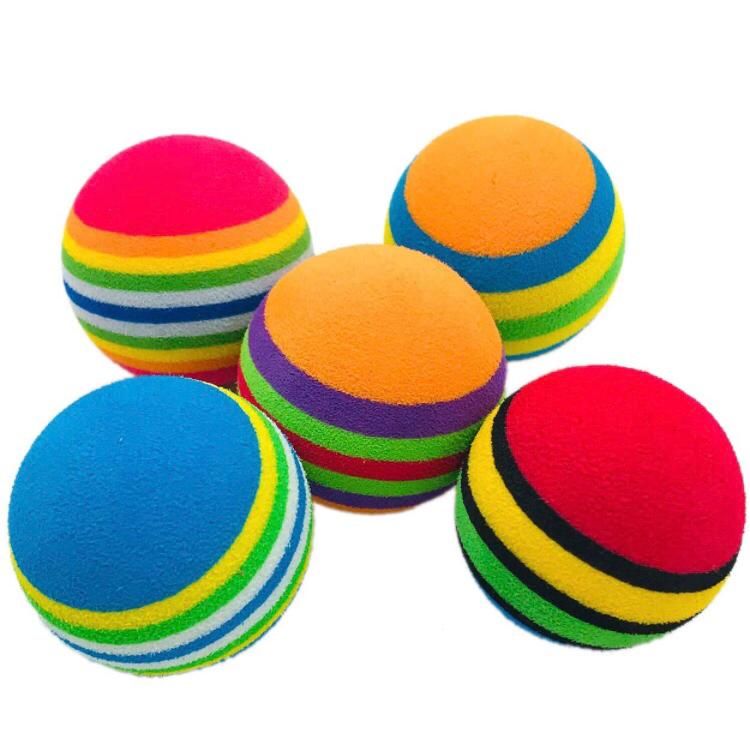 KUTKUT Foam Balls for Cats (Rainbow)