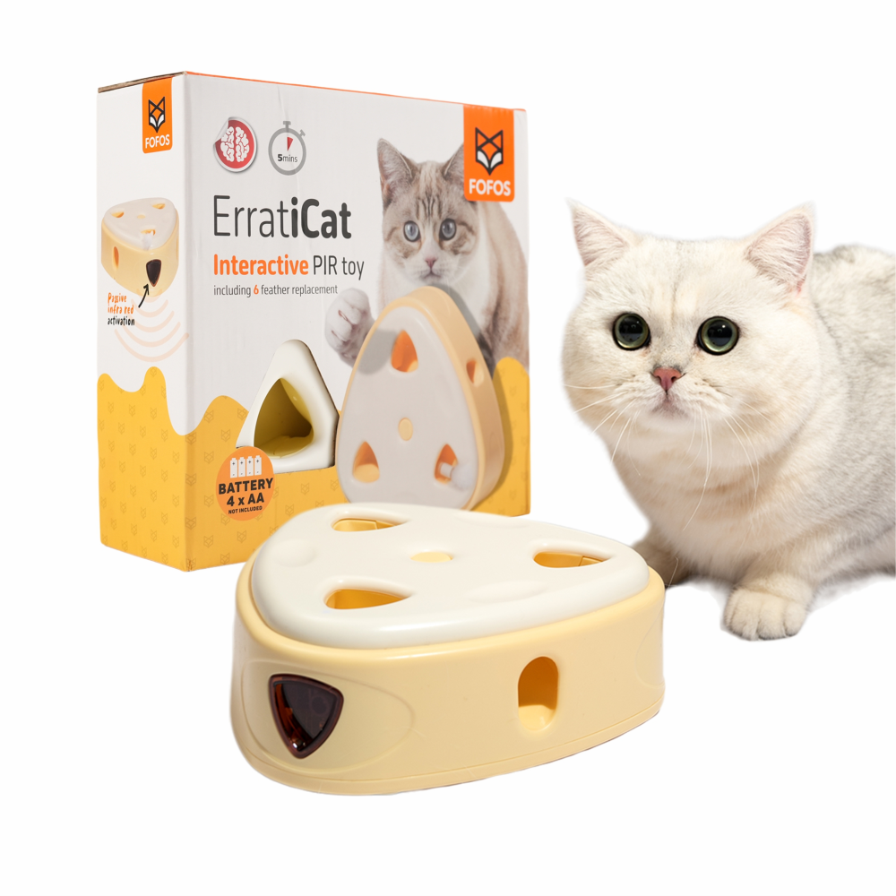 Barkbutler x Fofos Cheese Box Interactive Toy for Cats image 1