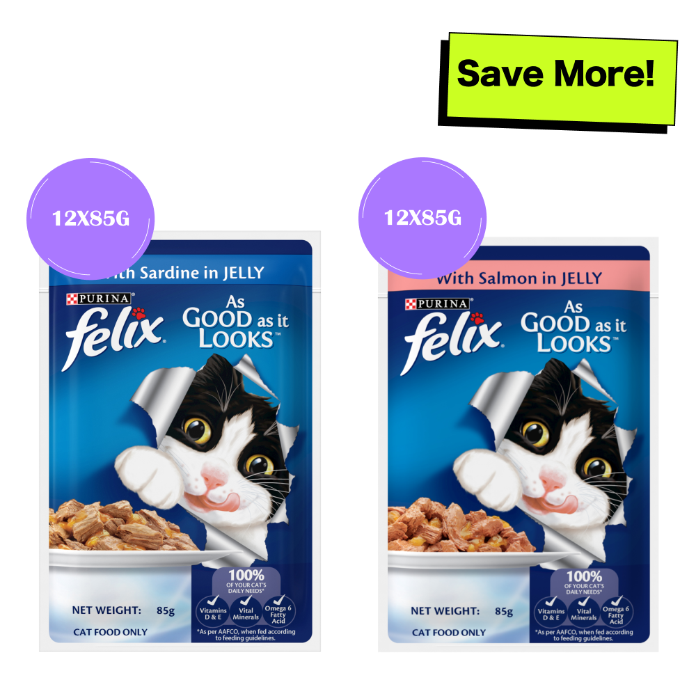 Purina Felix with Sardine and Salmon in Jelly Adult Cat Wet Food