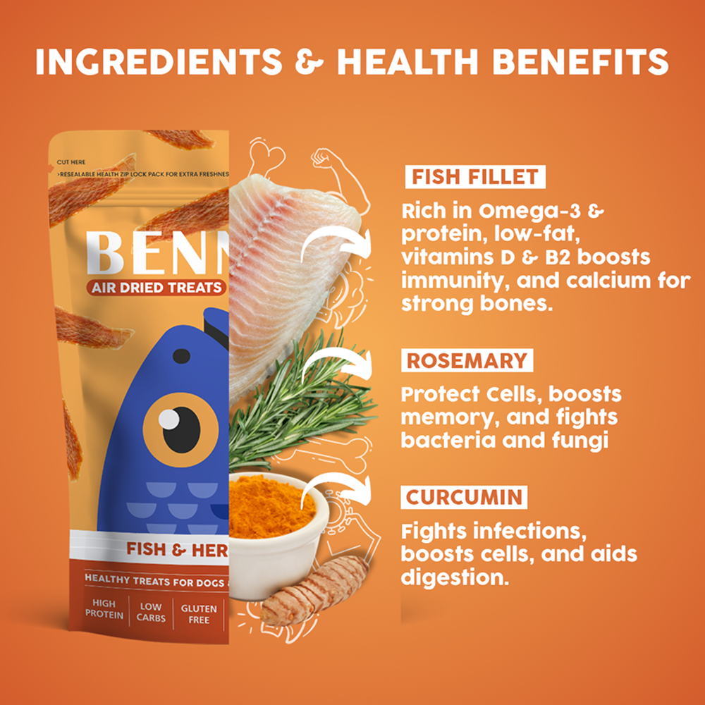 Bennys Bowl Fish and Herbs Jerky Dog Treats image 7