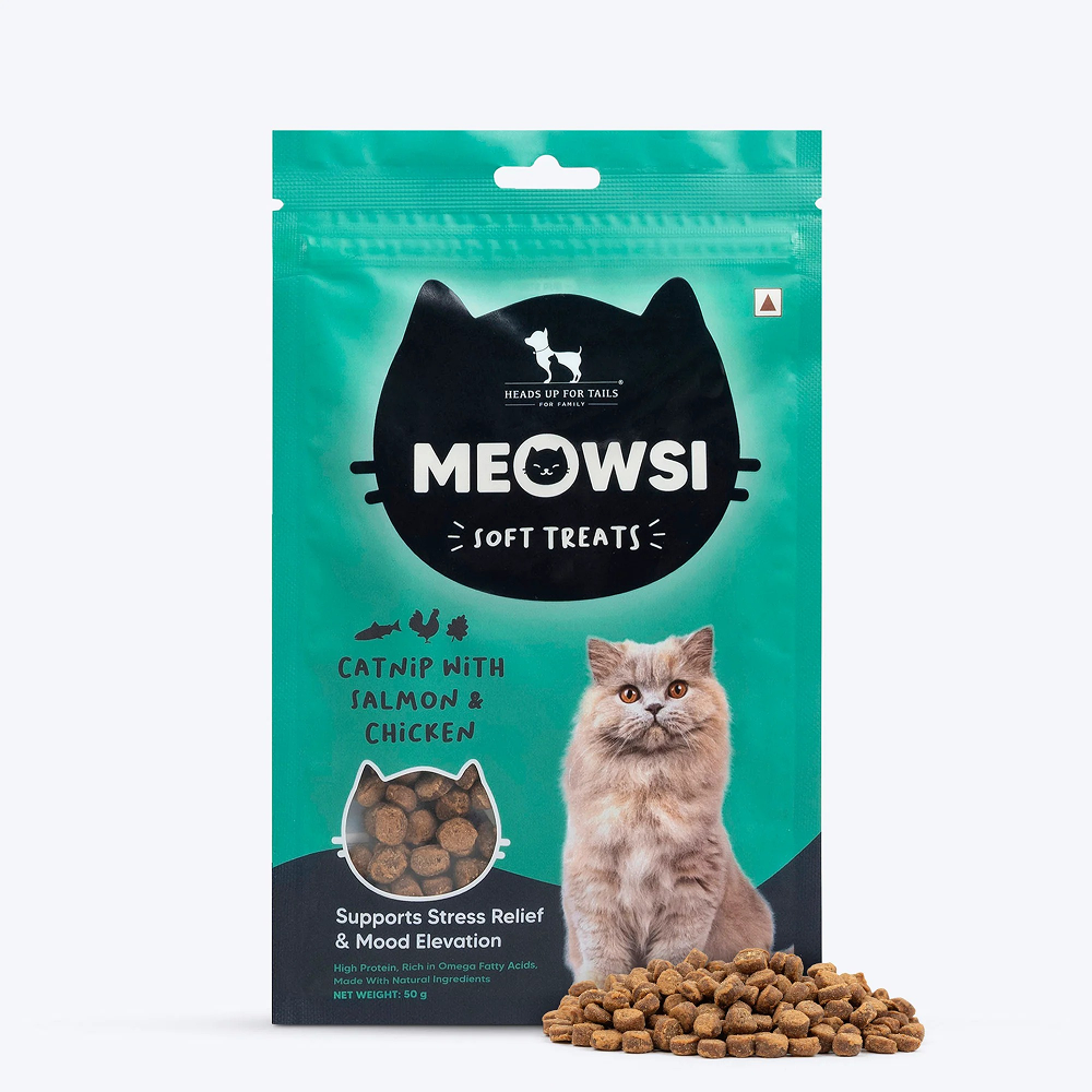 HUFT Meowsi Catnip with Salmon & Chicken Soft Cat Treats