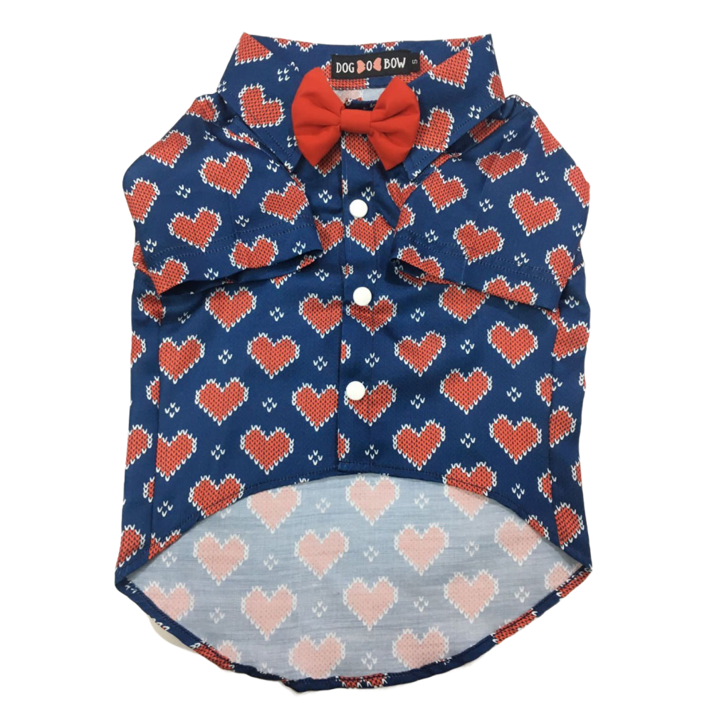 Dogobow Hearty Shirt for Dogs and Cats (Blue) (Get a Bow Free) image 4